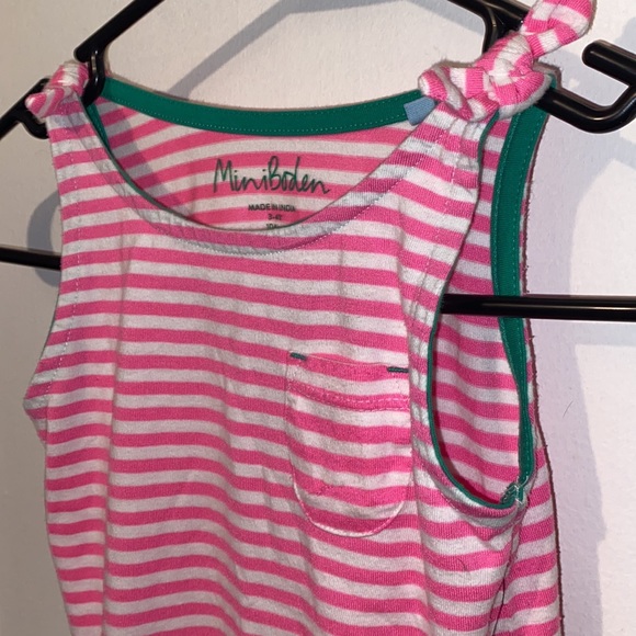 ✨✨HP Mini Boden floral and striped summer dress sleeveless with pockets - Picture 2 of 6
